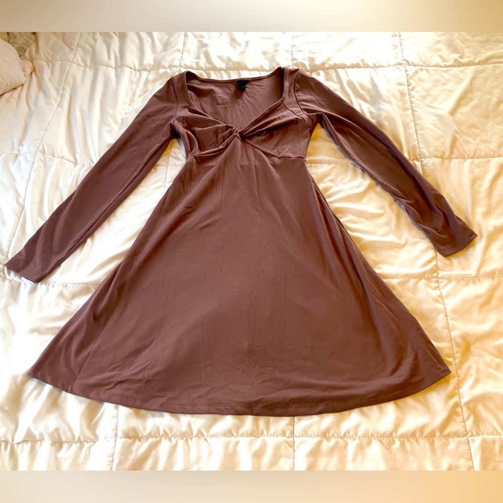 Wild fable dark dusty rose a-line dress, size small. Stretchy. E